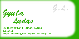 gyula ludas business card